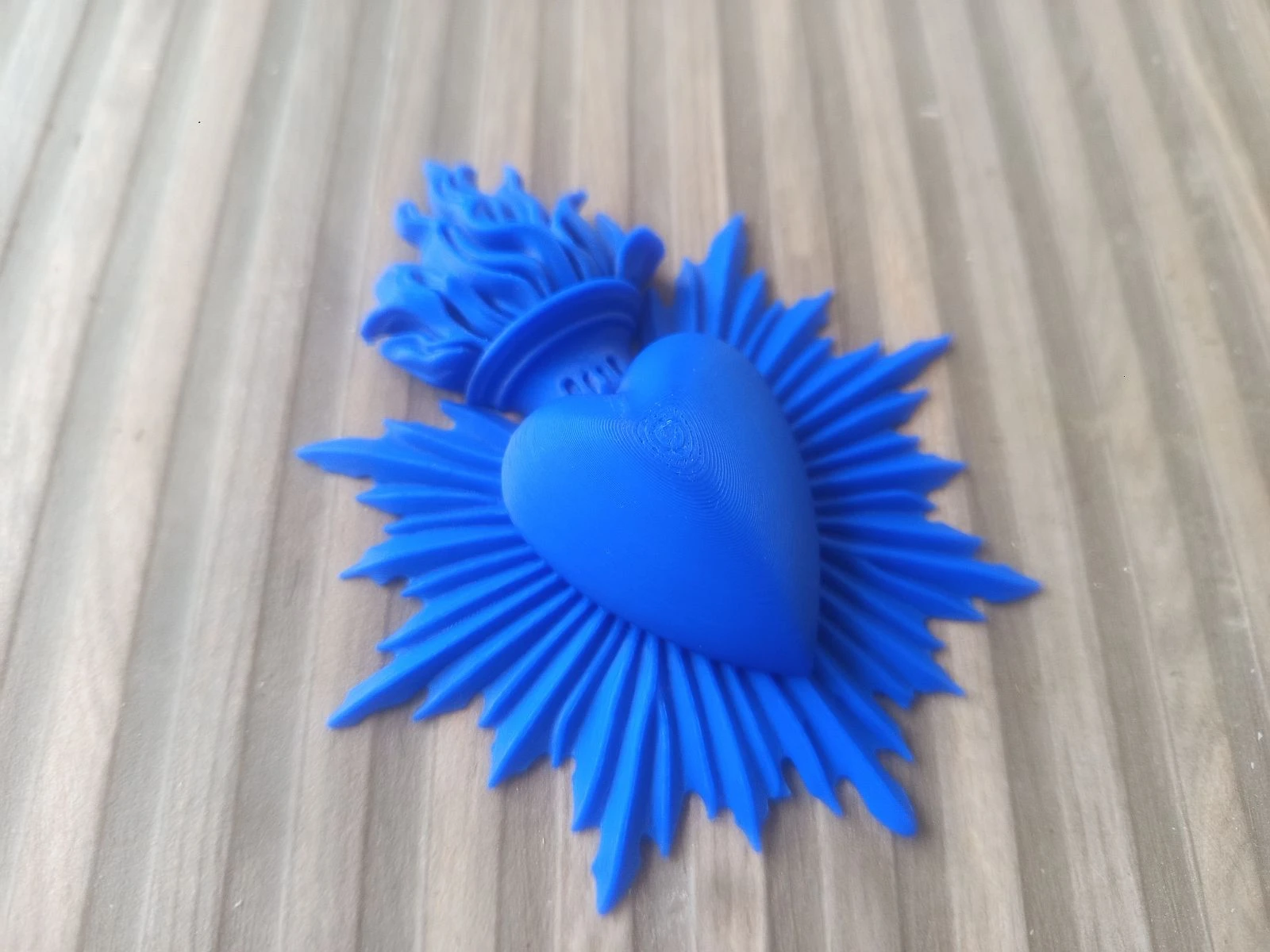 Coeur ex voto bleu roi💙